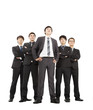 full length of successful business team