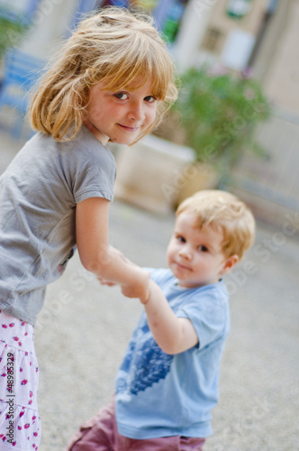 Photo: Dancing brother and sister Dancing brother and sister