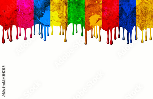 Illustration: Bunte Farbe auf weißem Hintergrund Bunte Farbe auf weißem Hintergrund