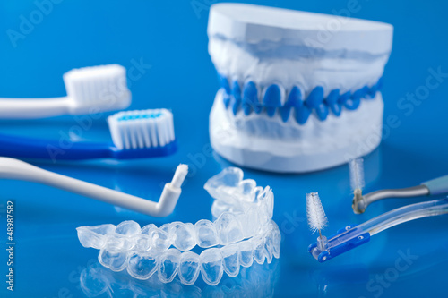 Photo: individual tooth tray for whitening and toothbrushes individual tooth tray for whitening and toothbrushes
