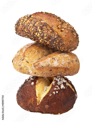 Photo: stack of healthy bread isolated stack of healthy bread isolated