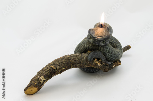 Photo: Serpiente vela encendida Serpiente vela encendida