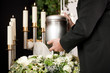 Grief - urn Funeral and cemetery