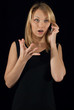 Woman receive terrible news by phone
