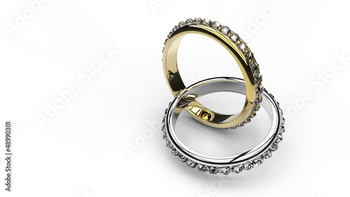 Illustration: Anelli con diamanti Anelli con diamanti