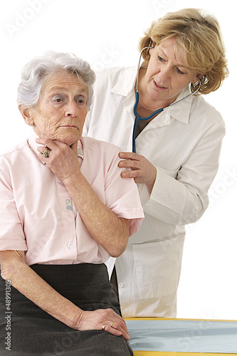 Photo: Mal de gorge - Auscultation Mal de gorge - Auscultation