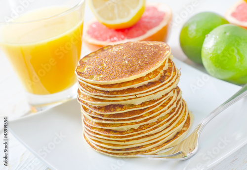 Photo: pancakes with fruit pancakes with fruit