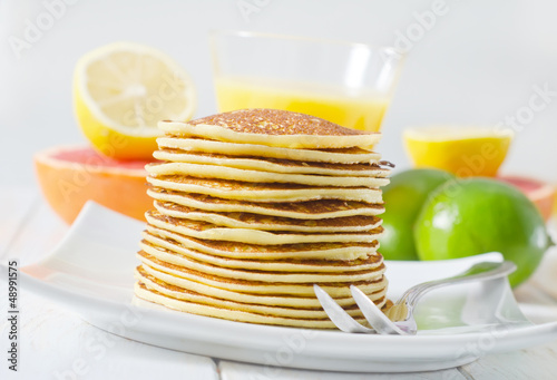 Photo: pancakes with fruit pancakes with fruit