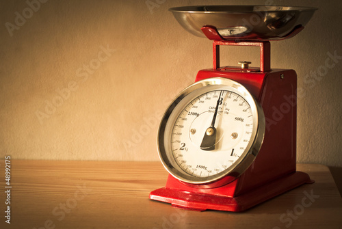 Photo: Red kitchen scales Red kitchen scales