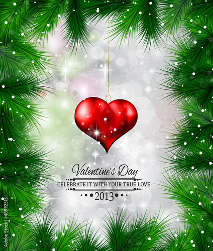 Vector: Valentine's Day party invitation flyer background Valentine's Day party invitation flyer background