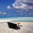 Malediven- Impresionen, Terrasse an der Poolbar