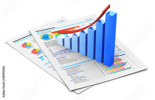 Illustration: Business financial success concept Business financial success concept