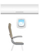 Vector: Illustration of plane - jet interior with seats Illustration of plane - jet interior with seats