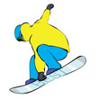 snowboarder in yellow