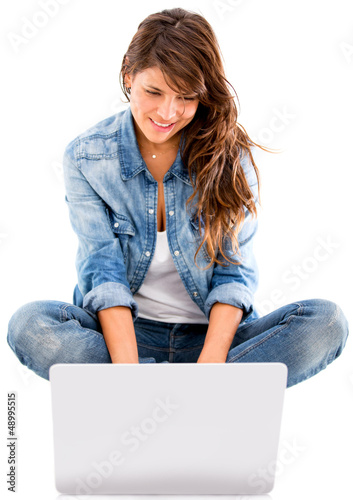 Photo: Woman with a laptop Woman with a laptop