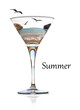 Summer beauty in a glass of cocktail