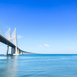 Vasco da Gama bridge on Tagus River. Lisbon, Portugal, Europe.