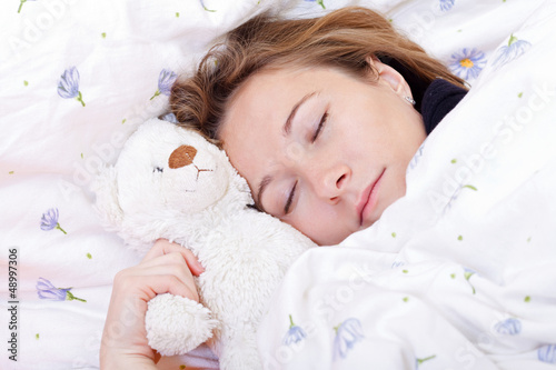 Photo: Young woman sleeping Young woman sleeping