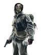 Post apocalyptic survivor in gas mask