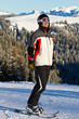 Skier in mountains