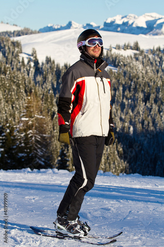 Photo: Skier in mountains Skier in mountains