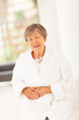 senior woman feeling sick at home