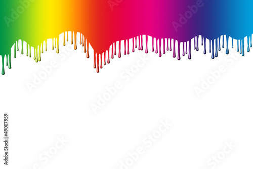 Illustration: Rainbow colours with drips Rainbow colours with drips