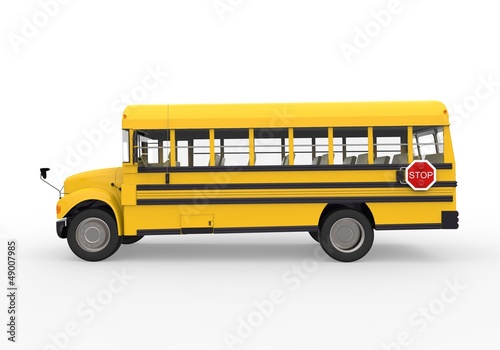 Illustration: School Bus Isolated on White Background School Bus Isolated on White Background