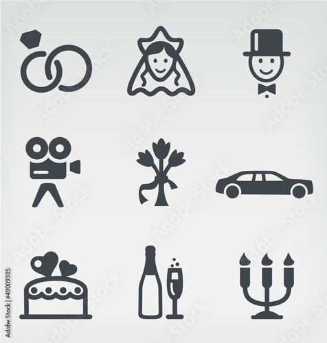 Vector: Wedding icon set Wedding icon set