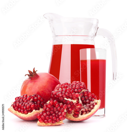 Photo: Pomegranate fruit juice in glass pitcher Pomegranate fruit juice in glass pitcher