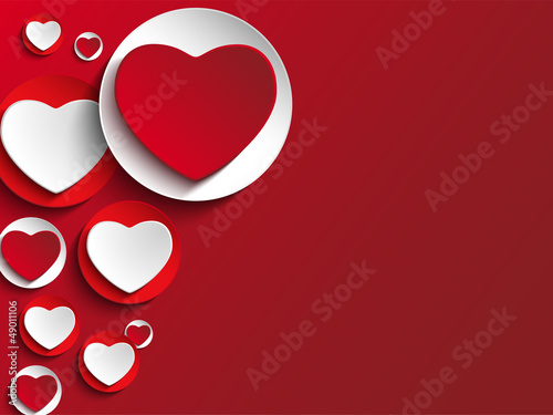 Vector: Valentine Day Heart on White Button Valentine Day Heart on White Button