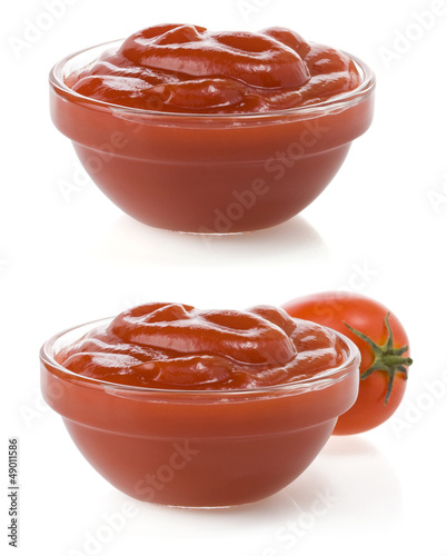 Photo: tomato sauce isolated on white tomato sauce isolated on white