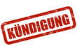 Grunge Stempel rot KÜNDIGUNG