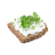Vollkornbrot mit Frischkäse