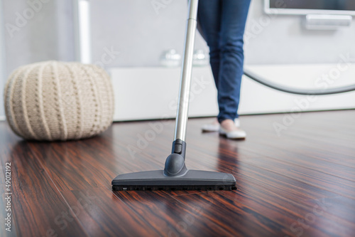 Photo: Attractive Female with Vacuum Cleaner Attractive Female with Vacuum Cleaner
