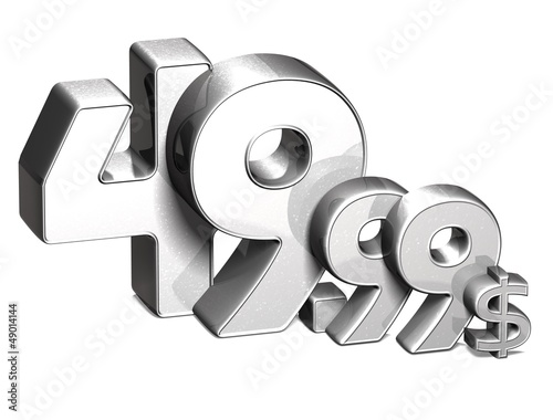 Illustration: 3D Silver Special Price USD collection over white background 3D Silver Special Price USD collection over white background