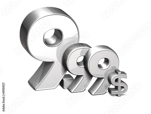 Illustration: 3D Silver Special Price USD collection over white background 3D Silver Special Price USD collection over white background