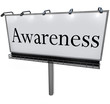 Awareness Word Billboard Marketing Message Sign