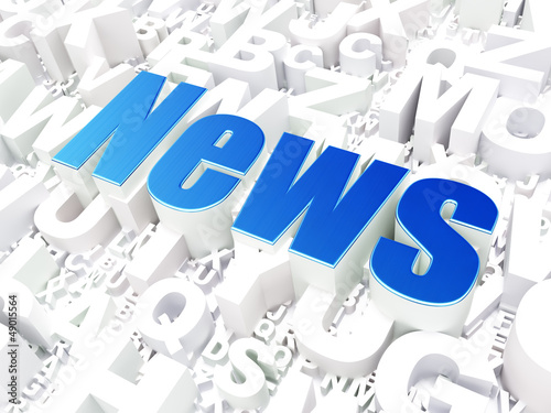 Illustration: News concept: News on alphabet News concept: News on alphabet