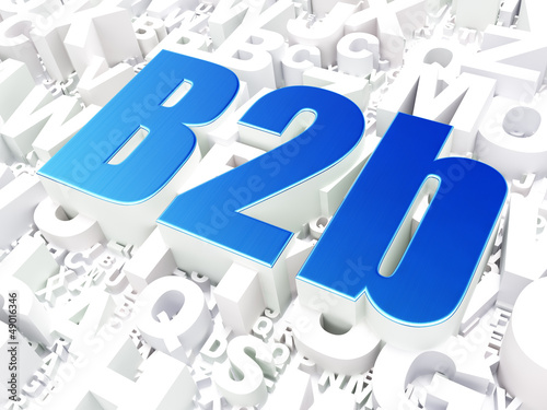 Illustration: Business concept: B2b on alphabet Business concept: B2b on alphabet