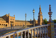 details of Plaza de Espana, Seville, Spain