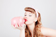 woman with piggy bank