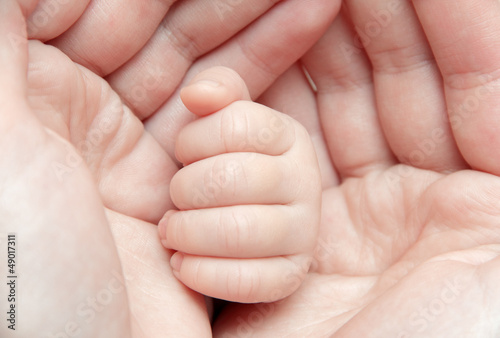 Photo: Baby hand in mother's hands Baby hand in mother's hands
