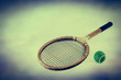 Photo: vintage tennis racquet and ball vintage tennis racquet and ball