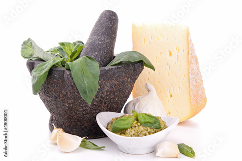 Photo: pesto sauce and cheese pesto sauce and cheese