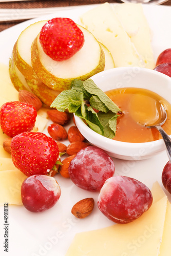 Photo: cheese and fruits for appetizer cheese and fruits for appetizer