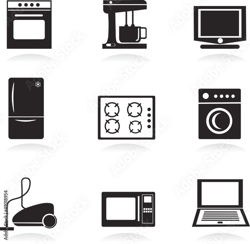 Vector: Home electrical appliances , vector illustration Home electrical appliances , vector illustration