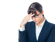 Sad business woman looking depressed, failure concept
