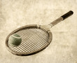 vintage wooden tennis racquet