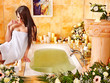 Woman at luxury spa.